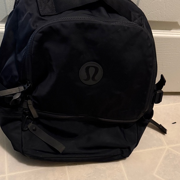 lululemon black backpacks New Parent Backpack/Diaper Bag With an internal laptop sleeve and side water bottle pockets lululemon athletica black Backpack